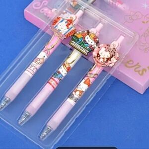 Hello.kitty 3pc Copper Emblem Pens